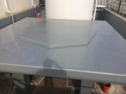 elevated concrete acid tank pad
